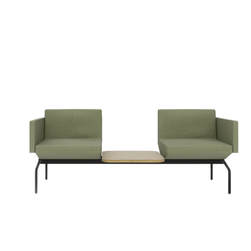 Sofá Space duas poltronas com mesa central